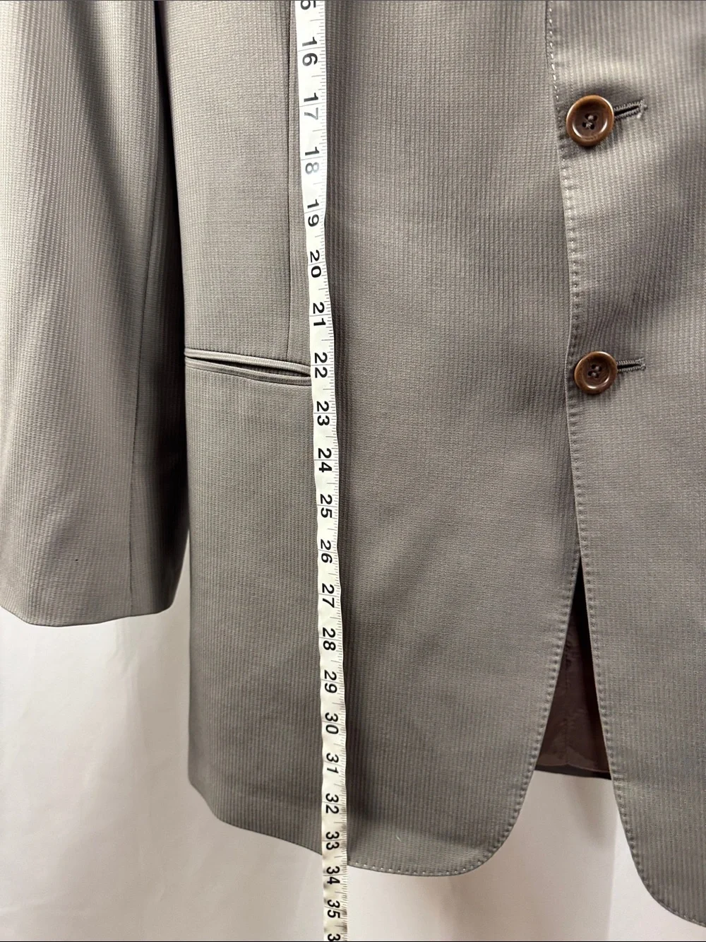 Armani Collezioni Made in Italy Wool Blazer Gray Mens Est 38 Vintage